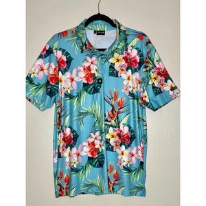 Bad Birdie Tropics Men's Polo Golf Shirt Large